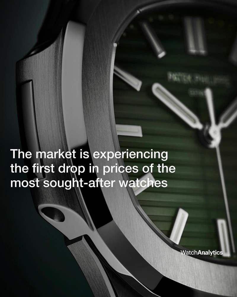 AP皇家橡樹和PP金鷹兩大熱門運動表,它們的市場行情自從2022年3月初以后開始由高峰往下走,目前平均價格至少降低7.3%。 (IG@watchanalytics) AP皇家橡樹、PP金鷹運動手表行情插水單月急跌7.3%揭市場崩盤?-復刻表