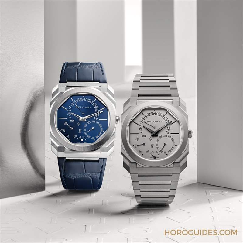 史上最薄萬年歷！鉑金、藍(lán)面，優(yōu)雅面世｜BVLGARI Octo Finissimo 超薄萬年歷腕表-復(fù)刻表