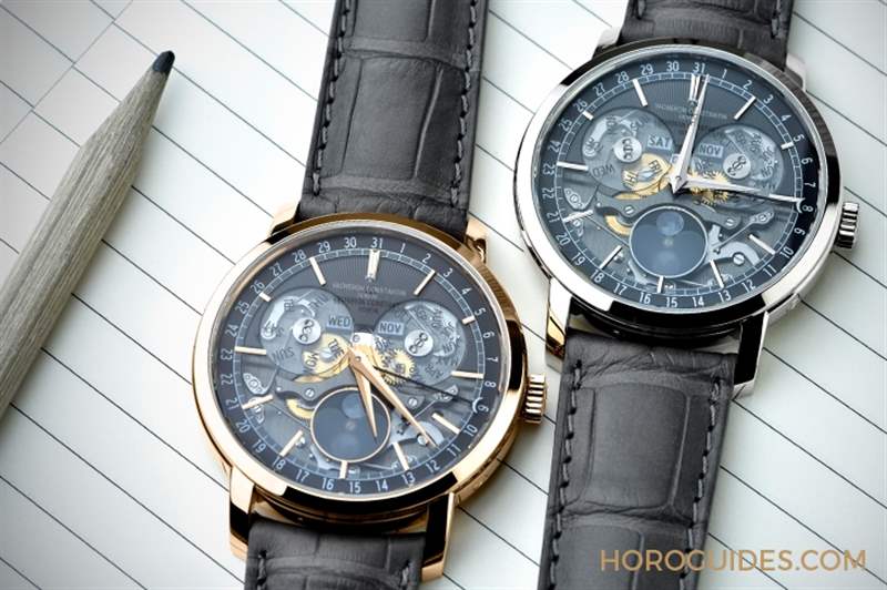 穿透面盤直視沉穩(wěn)閃耀的機(jī)芯運(yùn)轉(zhuǎn)｜江詩(shī)丹頓Traditionnelle全日歷鏤雕腕表-復(fù)刻表