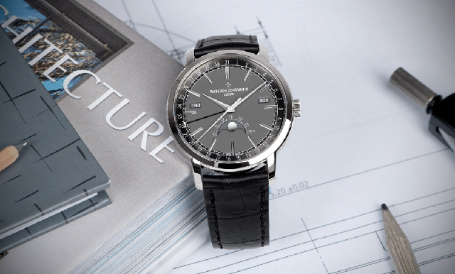 白金材質、天鵝絨質感灰面，江詩丹頓Traditionnelle全日歷腕表新色亮相-復刻表