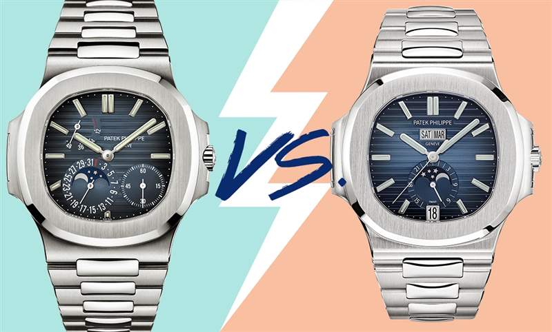 百達(dá)翡麗Nautilus二選一:5712 動(dòng)儲(chǔ)月相vs 5726年歷-復(fù)刻表