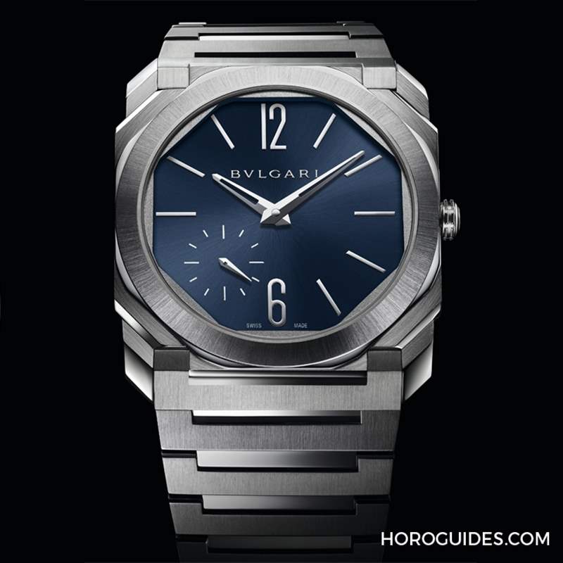 這樣的喀什米爾藍(lán)面，美絕了！BVLGARI Octo Finissimo超薄兩地時(shí)間計(jì)時(shí)碼表-復(fù)刻表