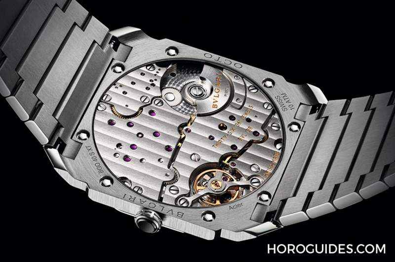 這樣的喀什米爾藍(lán)面，美絕了！BVLGARI Octo Finissimo超薄兩地時(shí)間計(jì)時(shí)碼表-復(fù)刻表