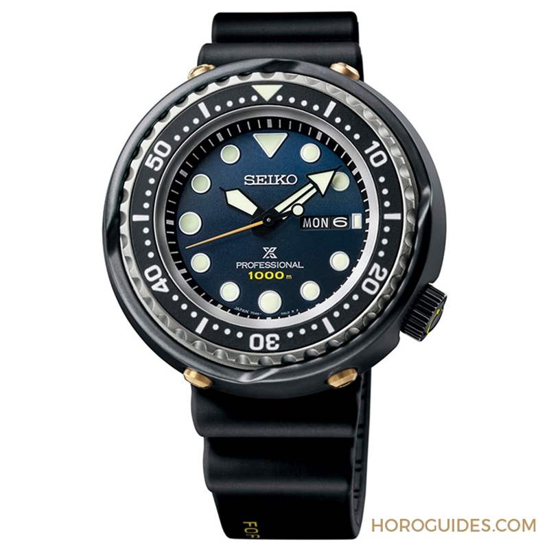 SEIKO Prospex深潛千米鮪魚罐頭，藍黑面盤新色｜1986年石英潛水表35周年限量表-復刻表