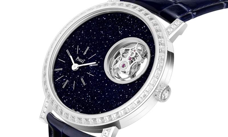 PIAGET Altiplano超薄新作奇幻亮相｜砂金石面盤飛行陀飛輪限量款鑲鉆腕表-復刻表