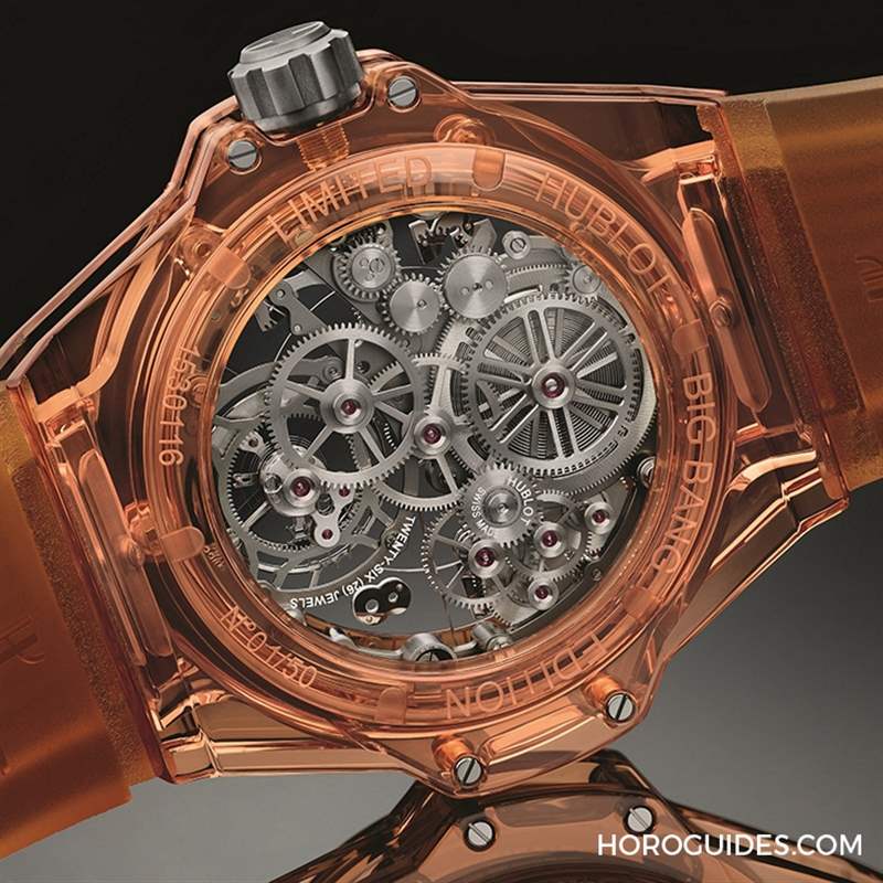 2021 LVMH鐘表周速報｜HUBLOT冰橙藍寶石陀飛輪自動上鏈腕表、陶瓷鏈帶計時碼表-復刻表