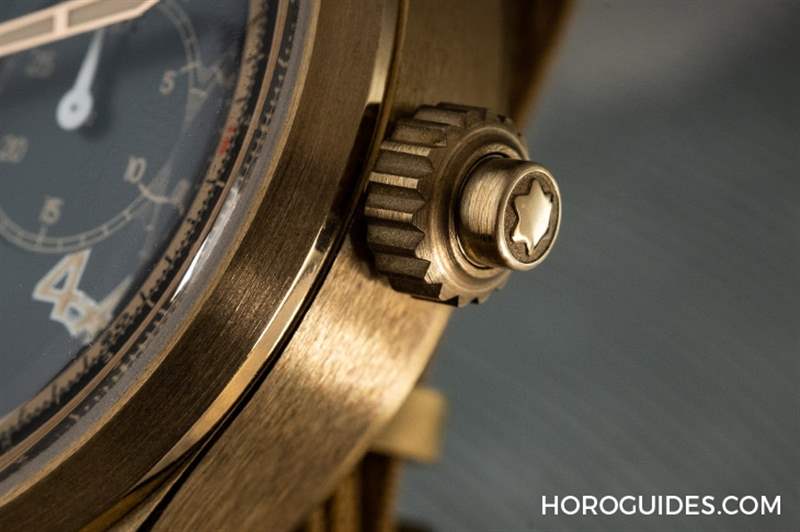 青銅加身，徹底復古｜MONTBLANC 1858單按把計時碼表-復刻表