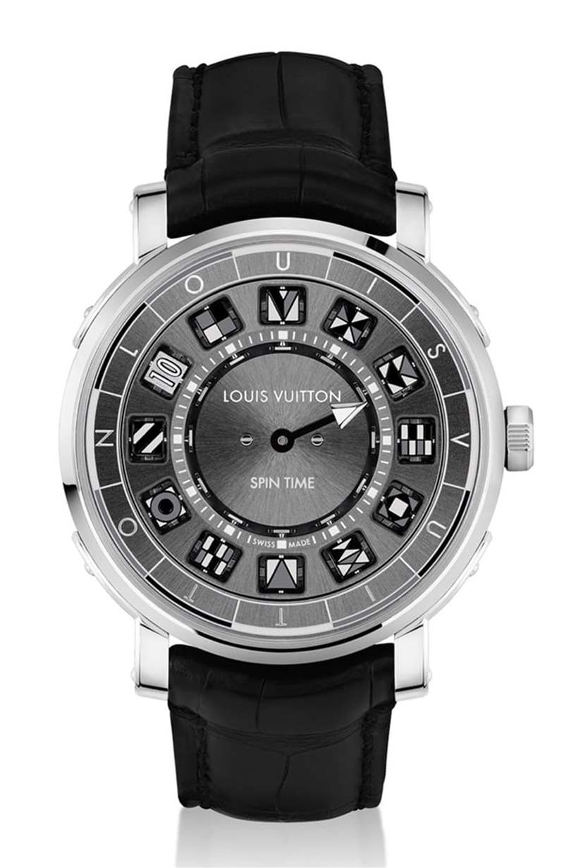 LOUIS VUITTON ESCALE系列 Q5DG10(LOUIS VUITTON) LV鋼殼手表二連發(fā)招牌翻轉(zhuǎn)數(shù)字方塊創(chuàng)新吸睛銀灰、彩色應(yīng)百客-復(fù)刻表