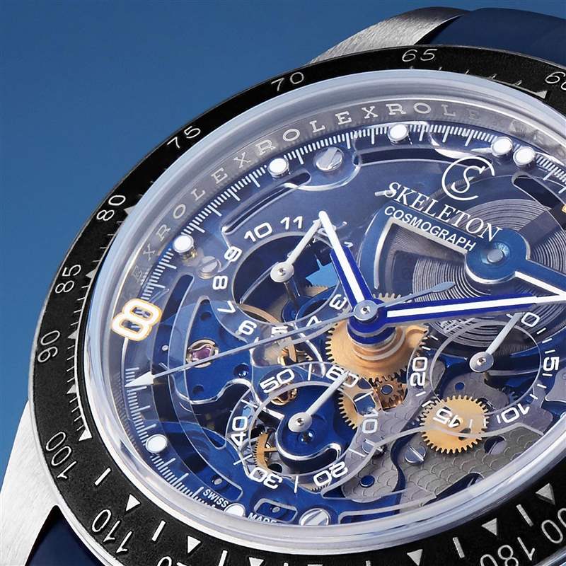 勞力士Daytona 116520改裝手表藍(lán)寶石面盤加藍(lán)色機(jī)芯零件超獨(dú)特-復(fù)刻表