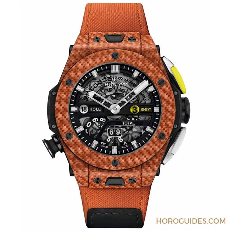 橘色、超輕量、可計桿數(shù),Hublot Big Bang Unico高爾夫球表新色亮相-復刻表