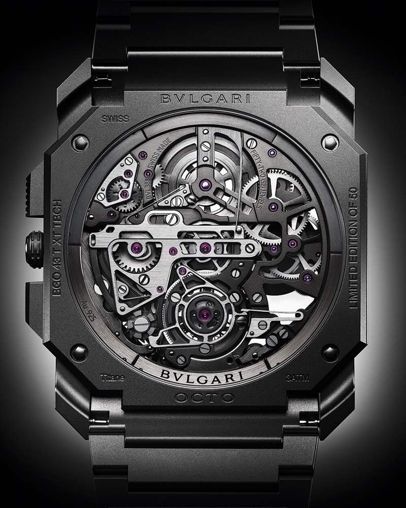 寶格麗新款Octo Finissimo-世界上最薄的計時鏤空陀飛輪腕表103295-復刻表