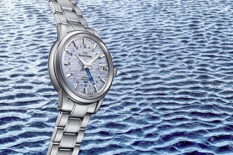 精工表Elegance GMT四季系列山丘湖泊山脈靈感來源設計的表盤-復刻表