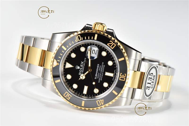 C廠Clean廠勞力士間金黑水鬼復(fù)刻表對比正品做工怎么樣-復(fù)刻表