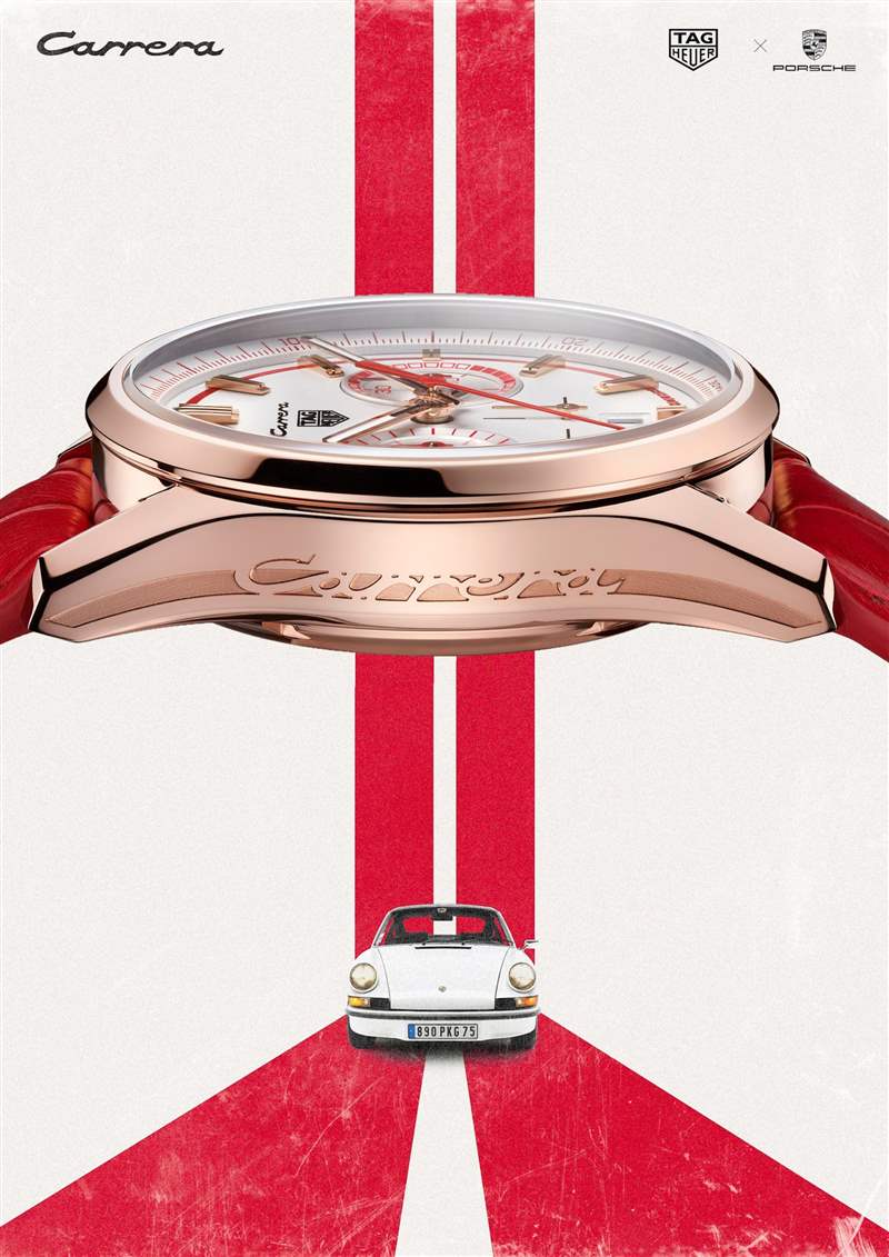 TAG Heuer Carrera x Porsche RS 2.7(參考編號(hào):CBN2045.FC8316)售價(jià):181,200港元(圖片來(lái)源:TAG Heuer) TAG Heuer聯(lián)乘Porsche Carrera五十周年限量版致敬終極賽車精神-復(fù)刻表