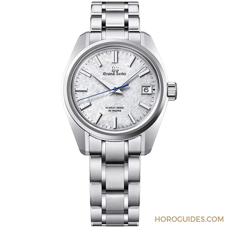 淡藍(lán)面盤呈現(xiàn)巖手山「融雪」美景,Grand Seiko 44GS首款白鋼材質(zhì)-復(fù)刻表