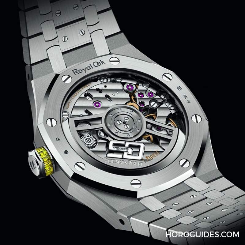 10種寶石上陣！款款都是主角｜愛(ài)彼皇家橡樹(shù)系列自動(dòng)上鏈腕表白金款-復(fù)刻表