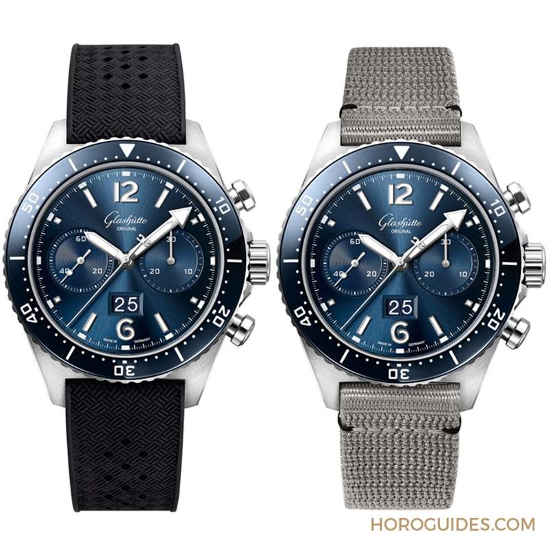 藍面、藍陶瓷圈打頭陣! Glashütte Original SeaQ系列首次搭載計時功能-復刻表