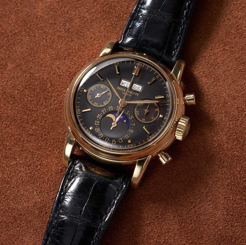 黑色表盤百達翡麗2499的售價應(yīng)該低于上次售出的價格2000年。-復(fù)刻表