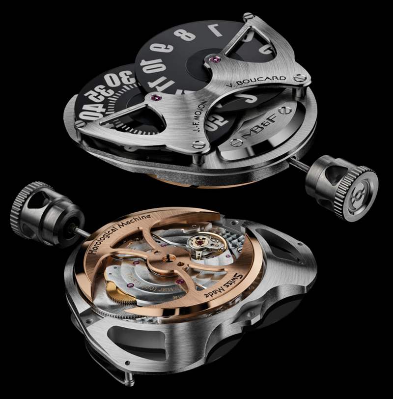 MB&F HM5 RT腕表是金色的鐘表駕駛機器-復刻表