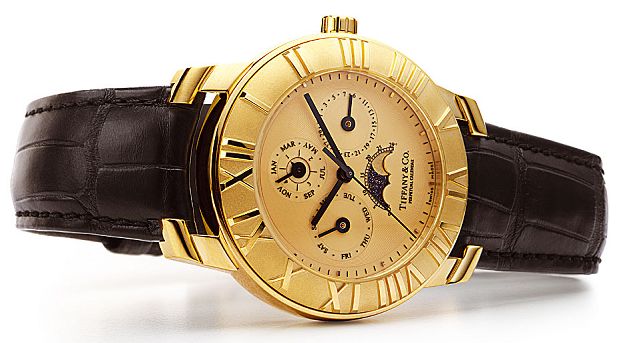 蒂芙尼Tiffany & Co.萬年歷月相大金表腕表-復刻表