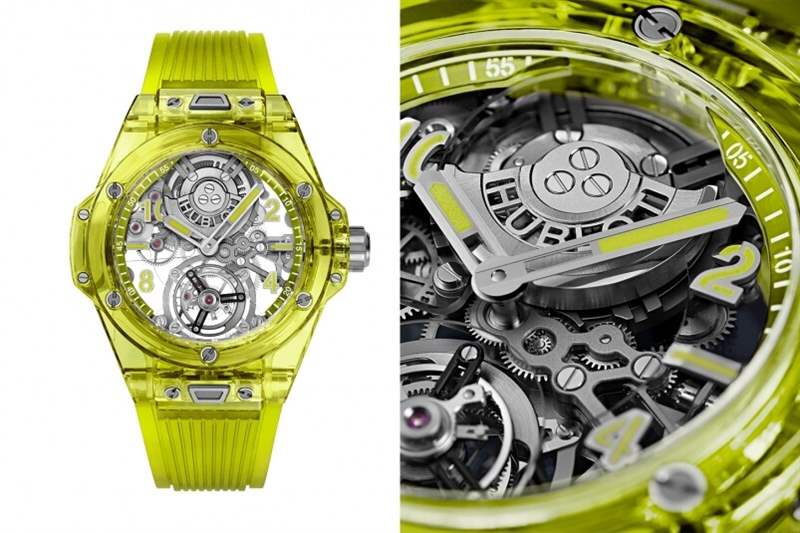 Big Bang Tourbillon Automatic Yellow Neon SAXEM 宇舶2023最新腕表|多款Classic Fusion Original、Big Bang 、Spirit of Big Bang型格登場-復(fù)刻表