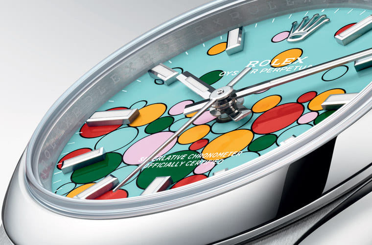 勞力士OP延續(xù)彩色漆面熱潮新推「慶典」風(fēng)格彩色氣泡面盤-復(fù)刻表