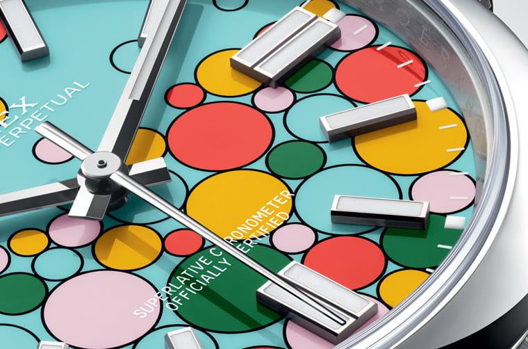 勞力士OP延續(xù)彩色漆面熱潮新推「慶典」風(fēng)格彩色氣泡面盤-復(fù)刻表