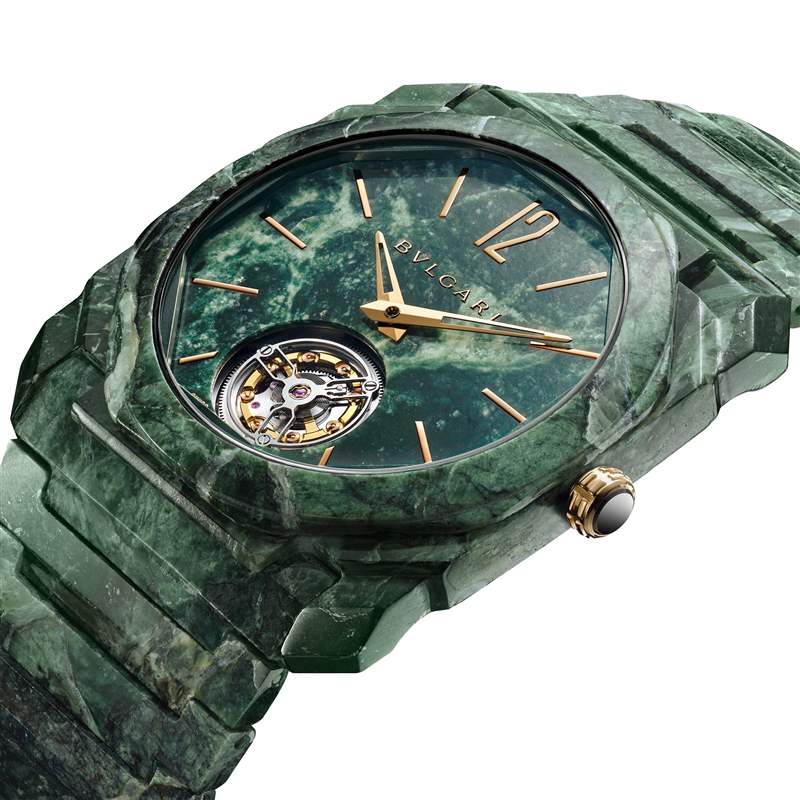 寶格麗推出Octo Finissimo Tourbillon Marble超薄陀飛輪腕表：阿爾卑斯山脈大理石-復(fù)刻表