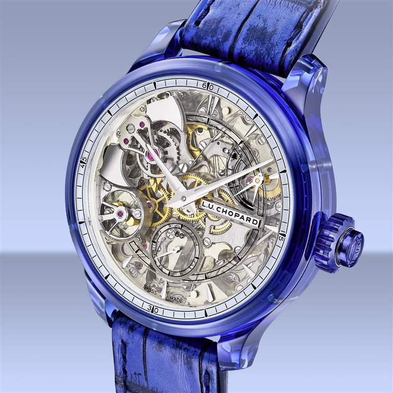 Chopard推出L.U.C Full Strike Blue Sapphire藍(lán)色藍(lán)寶石表殼三問腕表-復(fù)刻表