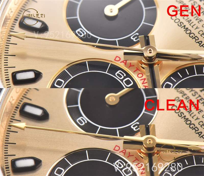 C廠余文樂真假對(duì)比,Clean廠勞力士余文樂4130做工對(duì)比正品一眼假嗎-復(fù)刻表
