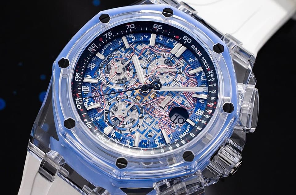 超吸睛!主打迷彩軍事風(fēng)的透明皇家橡樹離岸型計時碼表-復(fù)刻表