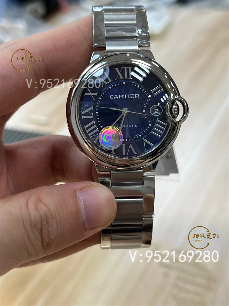 CH廠(chǎng)卡地亞40mm藍(lán)氣球快拆表帶做工值得入手嗎-復(fù)刻表