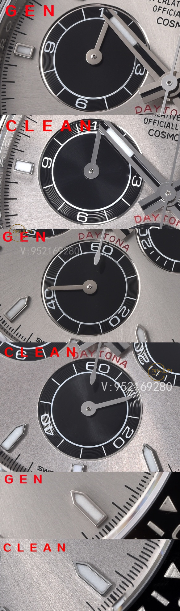 Clean廠C廠復(fù)刻新款勞力士4131機芯水泥灰迪M126519手表對比正品怎么樣-復(fù)刻表