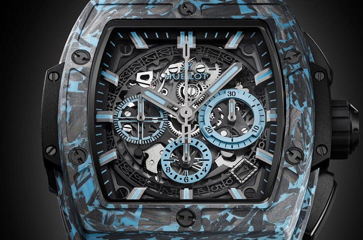 宇舶全新Spirit of Big Bang計(jì)時(shí)碼表：迷彩藍(lán)碳纖維夏日獻(xiàn)禮-復(fù)刻表