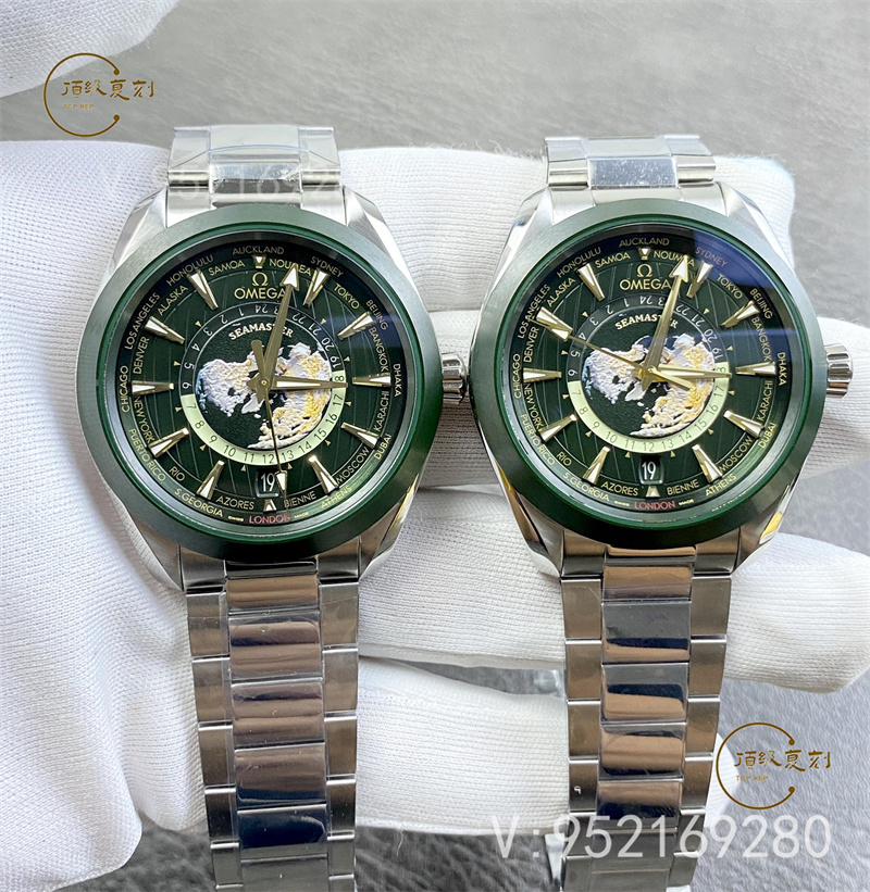 VS廠歐米茄海馬150m系列墨綠世界時復刻表：深度測評與細節(jié)解析-復刻表