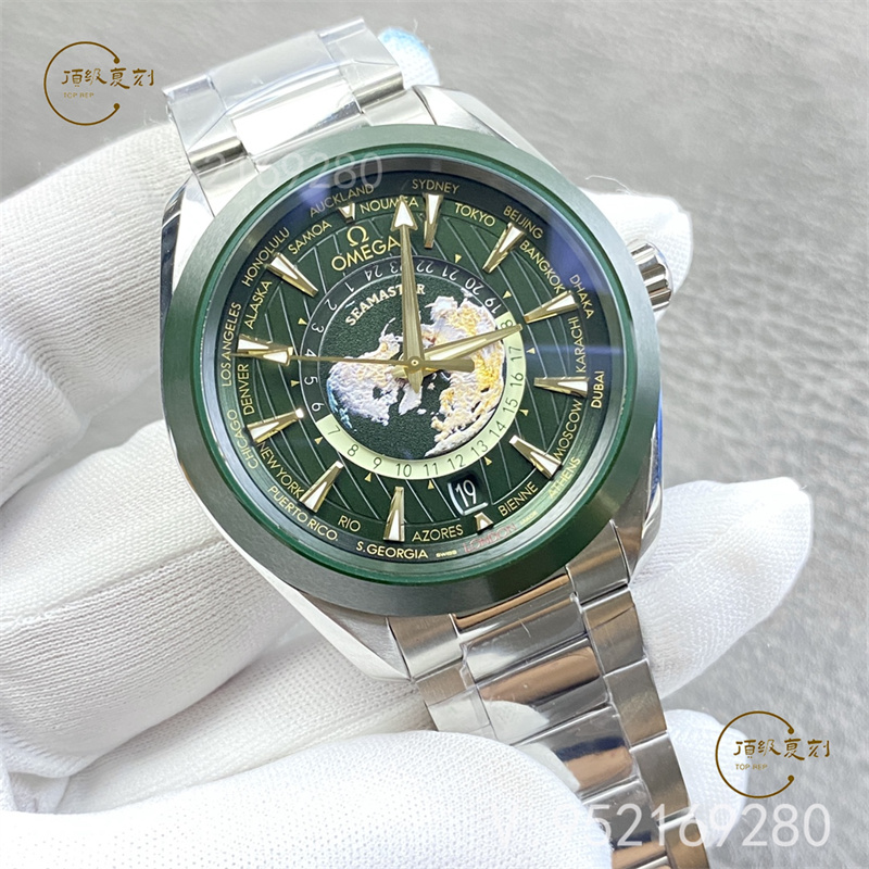 VS廠歐米茄海馬150m系列墨綠世界時復刻表：深度測評與細節(jié)解析-復刻表